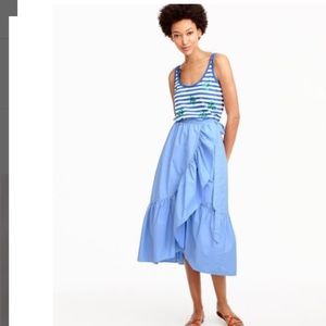 Jcrew blue ruffled skirt💙💙